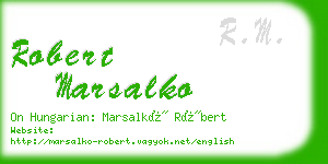 robert marsalko business card